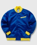 NBA Golden State Warriors Heavyweight Satin Jacket | Trendy Leather Jackets