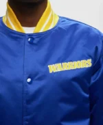 NBA Golden State Warriors Heavyweight Satin Jacket | Trendy Leather Jackets