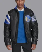 NBA Golden State Warriors Leather Jacket | Trendy Leather Jackets