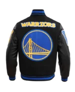 NBA Golden State Warriors Mashup Varsity Jacket | Trendy Leather Jackets