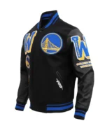 NBA Golden State Warriors Mashup Varsity Jacket | Trendy Leather Jackets