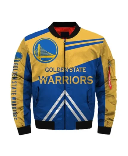 NBA Men's Golden State Warriors Bomber Jacket | Trendy Leather Jackets
