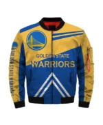 NBA Men's Golden State Warriors Bomber Jacket | Trendy Leather Jackets