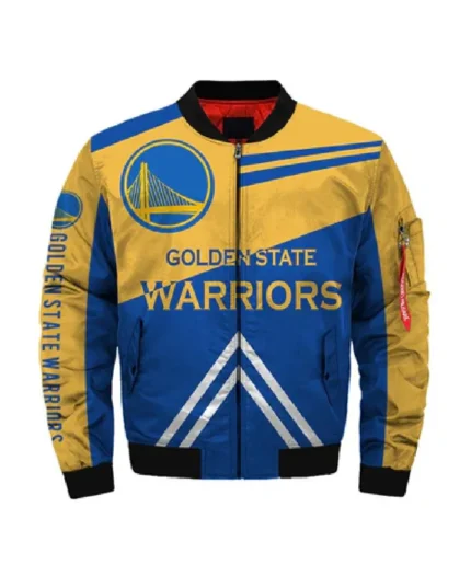 NBA Men's Golden State Warriors Bomber Jacket | Trendy Leather Jackets