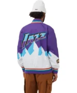NBA Mitchell And Ness Utah Jazz Warm Up Jacket | Trendy Leather Jackets