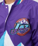 NBA Mitchell And Ness Utah Jazz Warm Up Jacket | Trendy Leather Jackets
