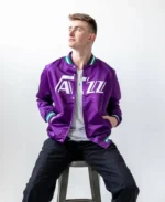 NBA Utah Jazz Lightweight Satin Jacket | Trendy Leather Jackets