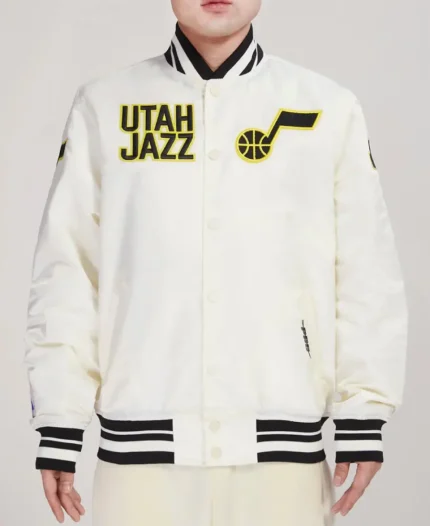 NBA Utah Jazz Retro Classic Satin Jacket | Trendy Leather Jackets