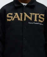 New Orleans Saints Black Bomber Jacket | Trendy Leather Jackets