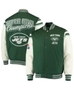New York Jets Carl Banks Vectory Varsity Jacket | Trendy Leather Jackets