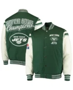 New York Jets Carl Banks Vectory Varsity Jacket | Trendy Leather Jackets