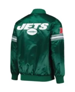 New York Jets Green And Black Satin Jacket | Trendy Leather Jackets