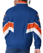 New York Knicks Captain Royal Varsity Satin Jacket | Trendy Leather Jackets