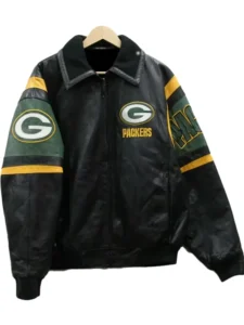 NFL Green Bay Packers Black Leather Jacket | Trendy Leather Jackets