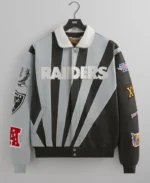 NFL Kith and Jeff Las Vegas Raiders Leather Jacket | Trendy Leather Jackets