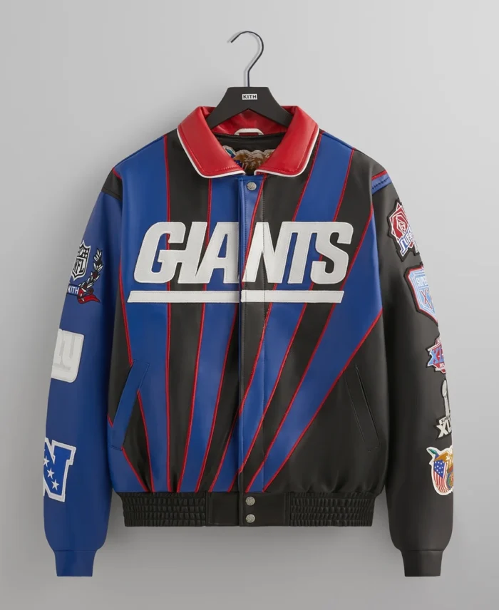 NFL Kith and Jeff New York Giants Leather Jacket | Trendy Leather Jackets