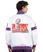 NFL Men's Super Bowl LIX White Varsity Jacket | Trendy Leather Jackets