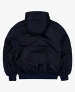NFL New England Patriots Blue Hooded Bomber Jacket | Trendy Leather Jackets