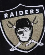 NFL Oakland Raiders Blackout Vintage Varsity Jacket | Trendy Leather Jackets