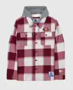 NFL San Francisco 49ers Sherpa Plaid Jacket | Trendy Leather Jackets