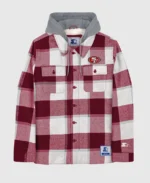 NFL San Francisco 49ers Sherpa Plaid Jacket | Trendy Leather Jackets