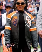 NFL Simone Biles Chicago Bears Jacket | Trendy Leather Jackets