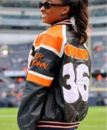 NFL Simone Biles Chicago Bears Jacket | Trendy Leather Jackets