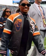 NFL Simone Biles Chicago Bears Jacket | Trendy Leather Jackets