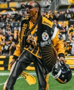 NFL Snoop Dogg Pittsburgh Steelers Varsity Jacket | Trendy Leather Jackets