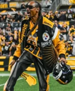 NFL Snoop Dogg Pittsburgh Steelers Varsity Jacket | Trendy Leather Jackets