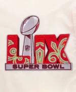 NFL Super Bowl LIX Cream Sublimated Satin Jacket | Trendy Leather Jackets