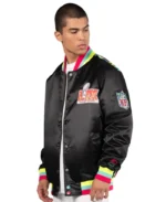 NFL Super Bowl LIX Michael Strahan Satin Jacket | Trendy Leather Jackets