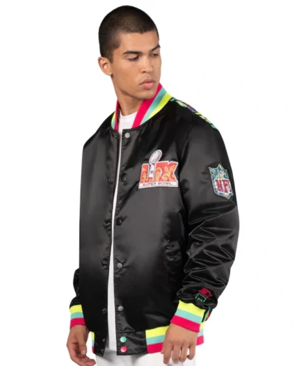 NFL Super Bowl LIX Michael Strahan Satin Jacket | Trendy Leather Jackets