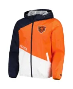 NFL Tommy Hilfiger Chicago Bears Navy & Orange Bill Jacket | Trendy Leather Jackets