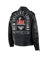 NFL Women's Super Bowl LIX Rebecca Leather Jacket | Trendy Leather Jackets