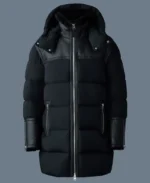 NICHOLAS Mixed-media shearling Puffer Jacket | Trendy Leather Jackets