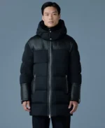 NICHOLAS Mixed-media shearling Puffer Jacket | Trendy Leather Jackets