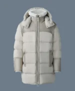 NICHOLAS Mixed-media shearling Puffer Jacket | Trendy Leather Jackets