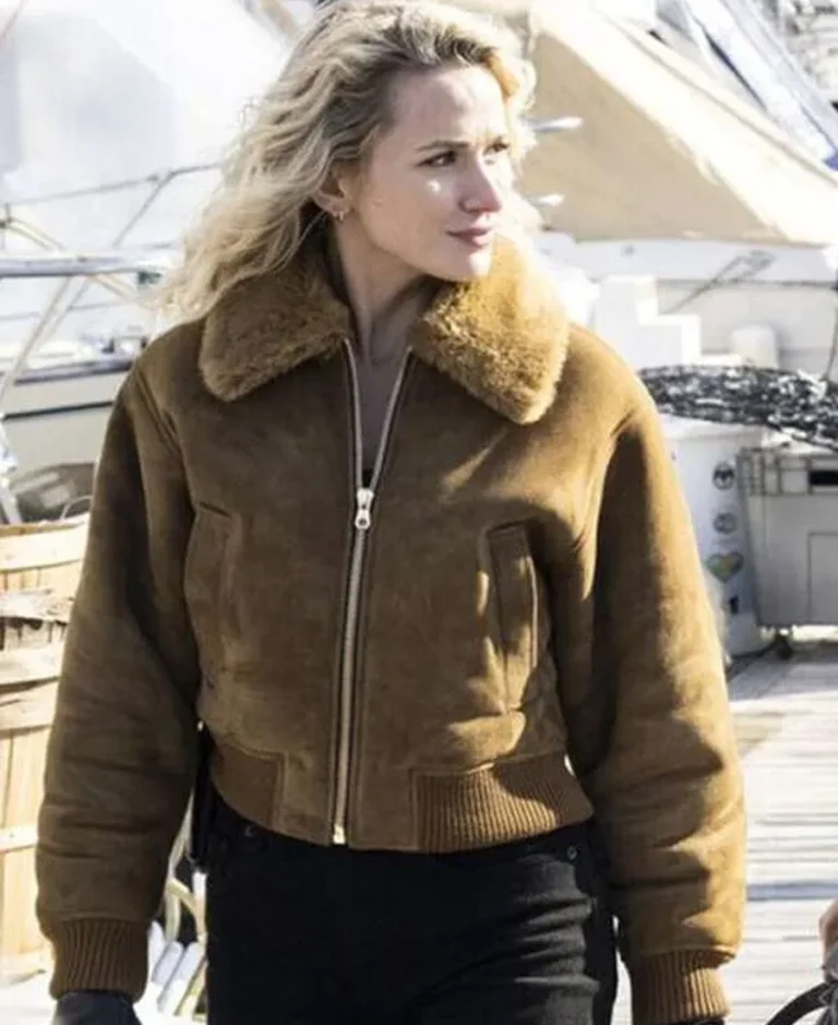 Nina Chase FBI Most Wanted Brown Bomber Jacket | Trendy Leather Jackets