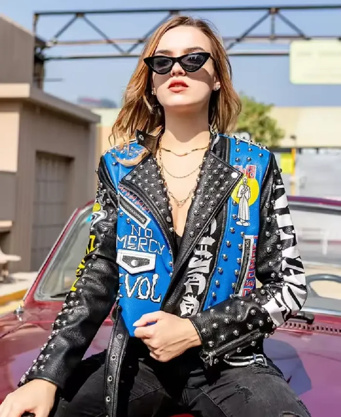 No Mercy Evol Punk Rock Style Studded Faux Leather Jacket | Trendy Leather Jackets