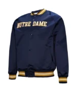 Notre Dame Fighting Irish Navy Satin Jacket | Trendy Leather Jackets