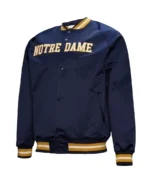 Notre Dame Fighting Irish Navy Satin Jacket | Trendy Leather Jackets