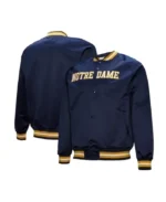 Notre Dame Fighting Irish Navy Satin Jacket | Trendy Leather Jackets