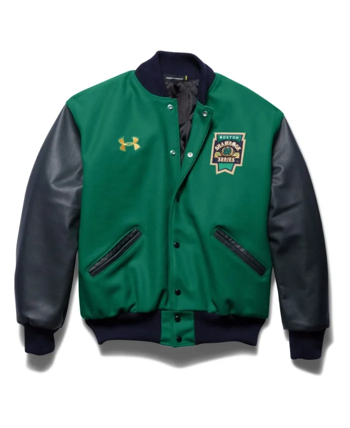 Notre Dame Green Varsity Jacket | Trendy Leather Jackets