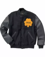 Notre Dame Irish Black Varsity Letterman Jacket