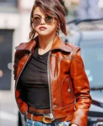 NYFW Show Selena Gomez Leather Jacket | Trendy Leather Jackets