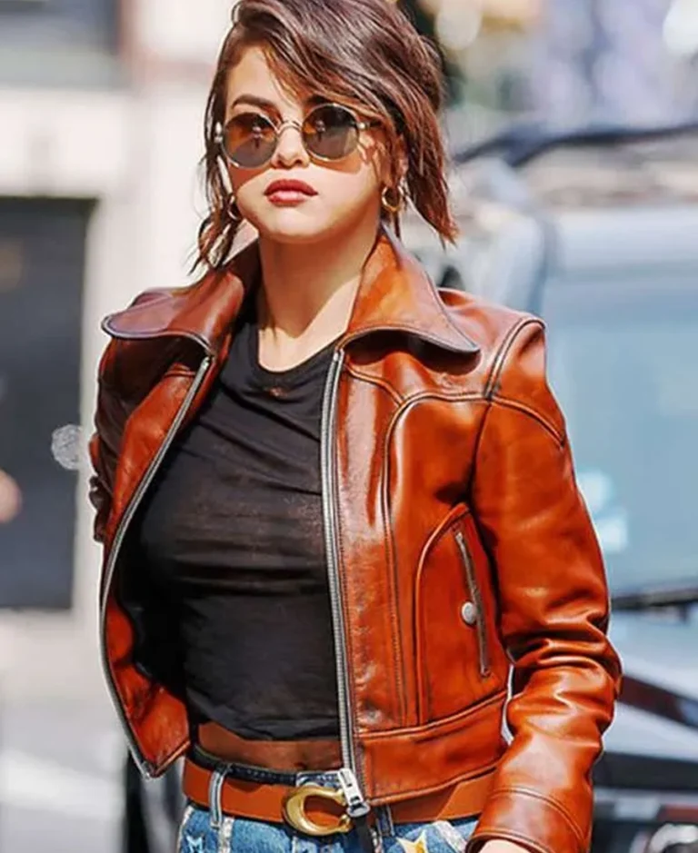 NYFW Show Selena Gomez Leather Jacket | Trendy Leather Jackets
