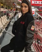 Olivia Culpo San Francisco 49ers Bomber Jacket | Trendy Leather Jackets