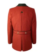 Orange Red Loden Hunting Jacket | Trendy Leather Jackets