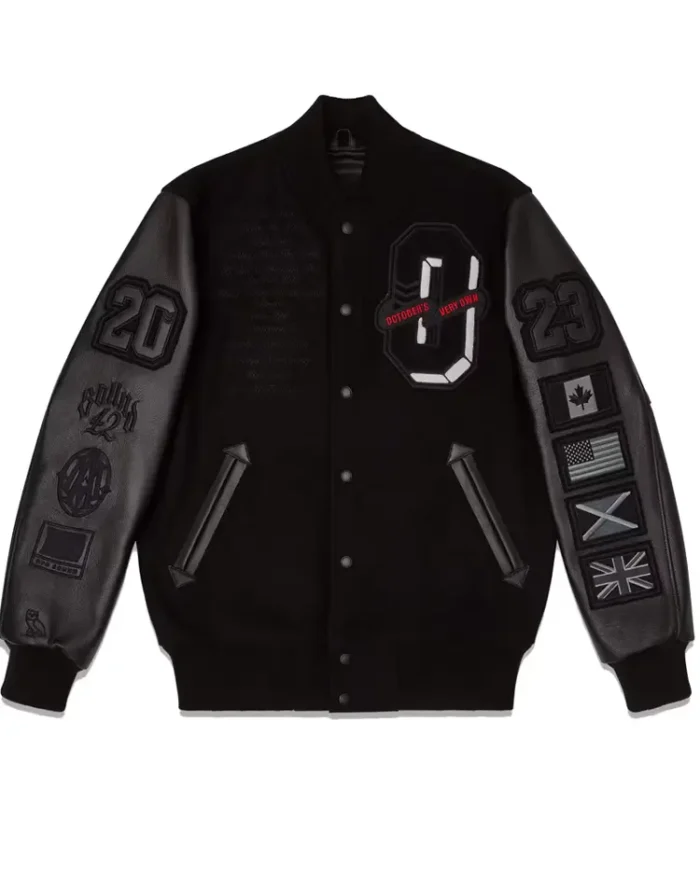 OVO For All The Dogs Varsity Jacket | Trendy Leather Jackets